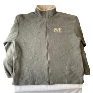 ANDY'S Men Jacket L Gray San Francisco Embroidery Fleece Full Zip Made In U.S.A.